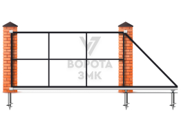 Откатные ворота каркас 2200×2500 ЗМК-7645