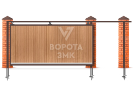 Откатные ворота 2200×3500 под ключ ЗМК-7590
