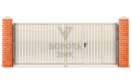 Алюминиевые распашные ворота Alutech 2250×1750 ЗМК-4719