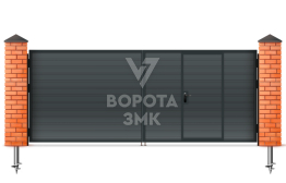 Распашные ворота Алютех 3000×2000 ЗМК-4737